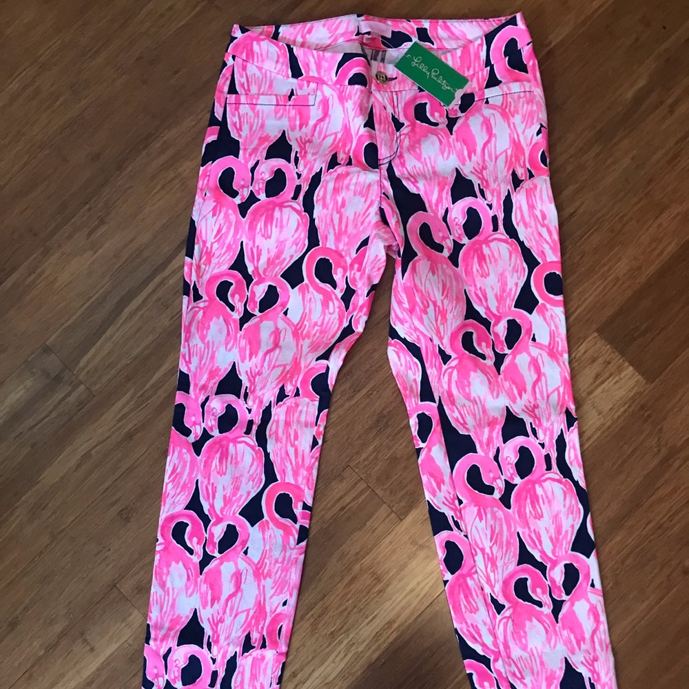 Lilly Pulitzer NWT Kelly Skinny Ankle - Flamingo